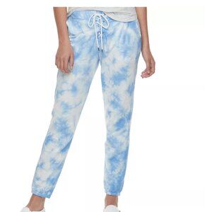 Cloud Chaser Women's Tie Dye Lace Up Sweatpants Sz L